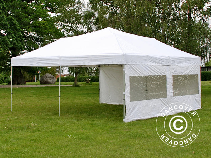 Prekybinė palapinė FleXtents Xtreme 50 6x6m Balta, įsk. 8 šonines sienas