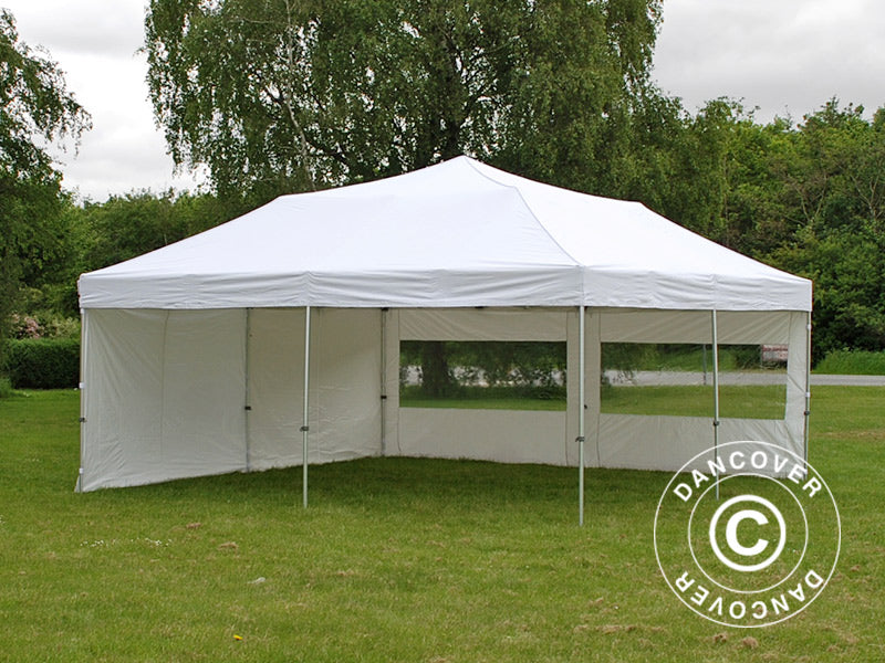 Tente pliante FleXtents Xtreme 50 6x6m Blanc, avec 8 cotés