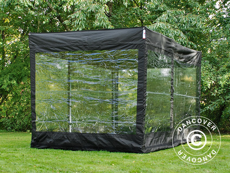 Faltgarage FleX Carcover, 2,5x5m, Schwarz