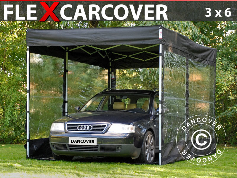 Kokkupandav garaaz, FleX Carcover, 3x6m, Must