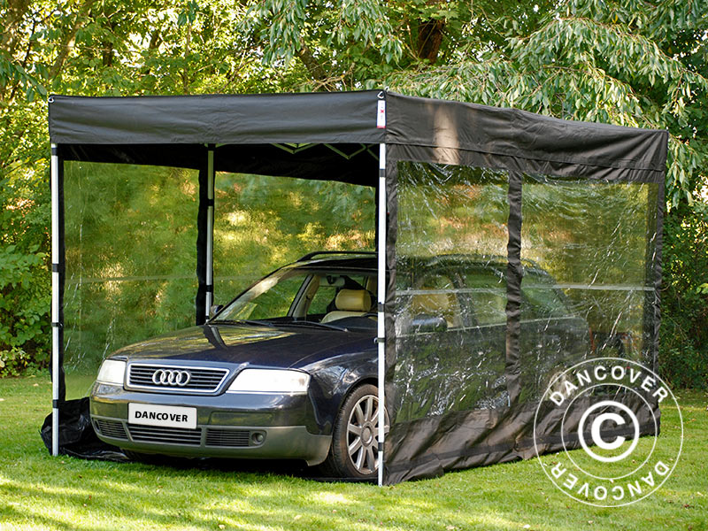 Garage pieghevole FleX Carcover, 3x6m, Nero