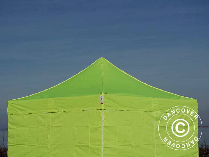 Pop up gazebo FleXtents PRO 3x3 m Neon yellow/green, incl. 4 sidewalls