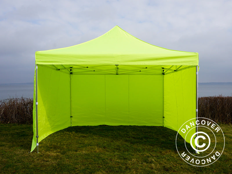 Vouwtent FleXtents Xtreme 50 4x4m Neon geel/groen, inkl. 4 Zijwanden