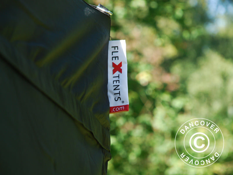 Prekybinė palapinė FleXtents PRO 2,5x2,5m Juoda, įsk. 4 šonines sienas