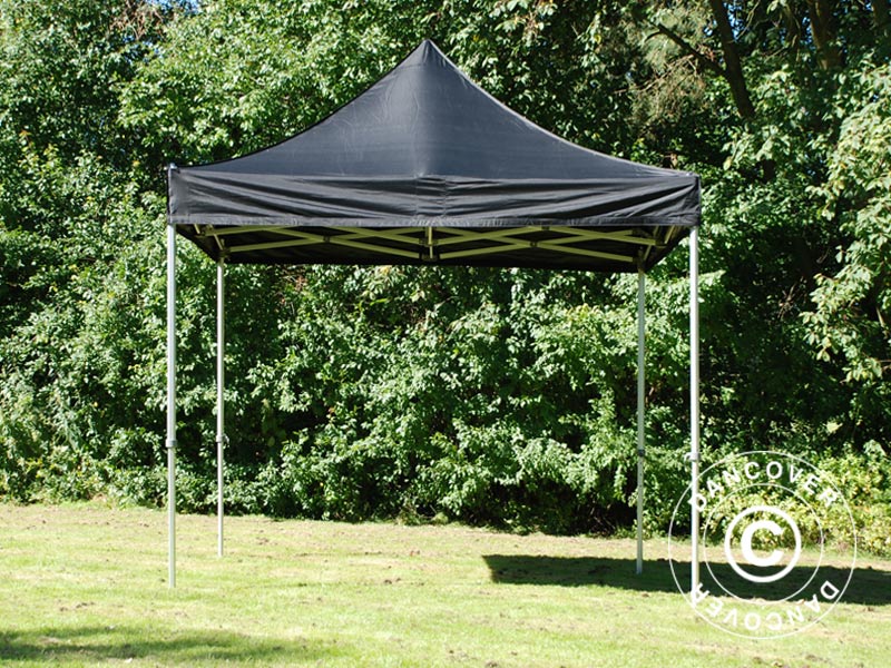Tenda Dobrável FleXtents PRO 2,5x2,5m Preto, incl. 4 paredes laterais