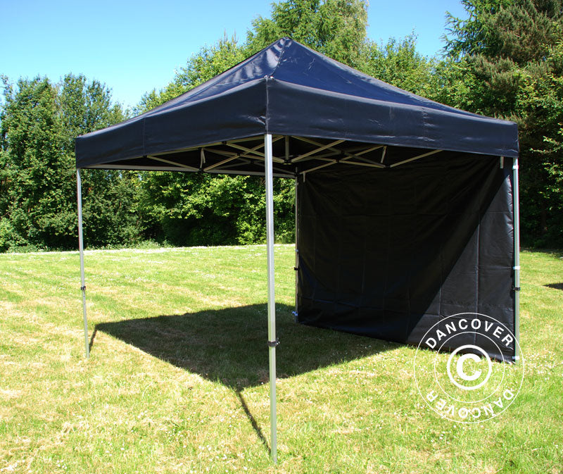 Pop up gazebo FleXtents PRO 2.5x2.5 m Black, incl. 4 sidewalls