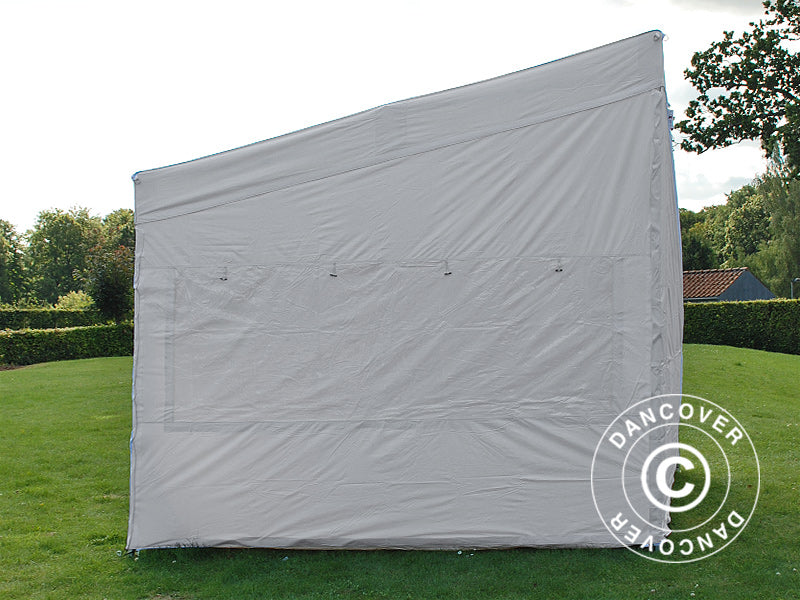 Faltzelt FleXtents PRO Trapezo 2x3m Weiß, mit 4 Seitenwänden