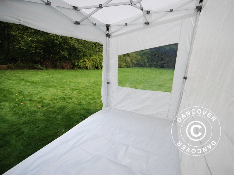 Gazebo pieghevole FleXtents PRO Trapezo 2x3m Bianco, inclusi 4 fianchi