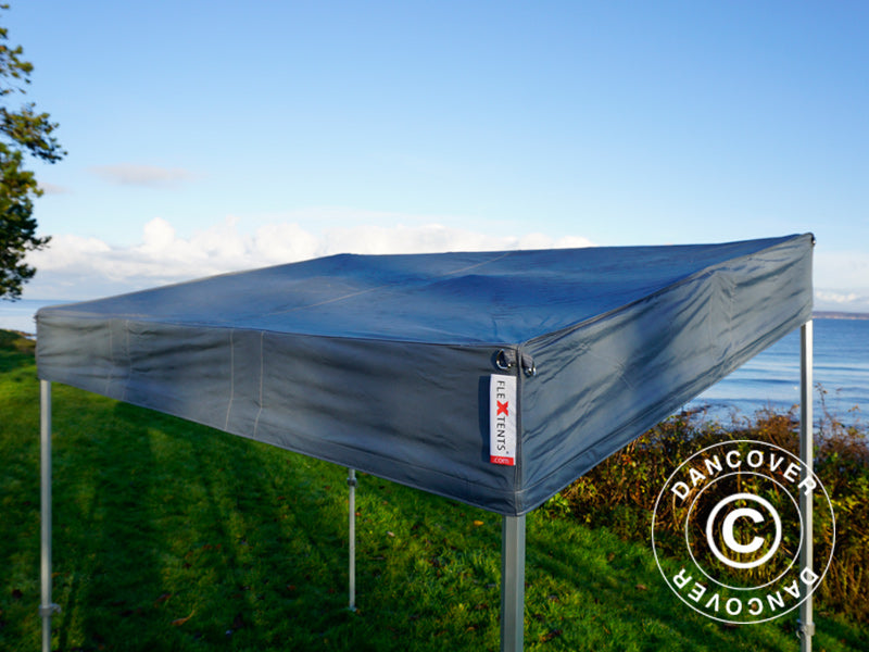 Saliekamā nojume FleXtents PRO Trapezo 2x3m Pelēks, ar 4 sānu sienām