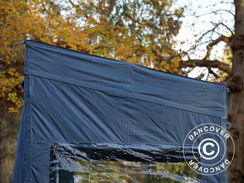 Gazebo pieghevole FleXtents PRO Trapezo 2x3m Grigio, inclusi 4 fianchi