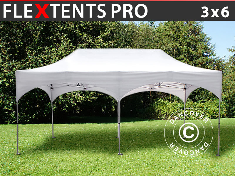 Carpa plegable FleXtents PRO "Arched" 3x6m Blanco