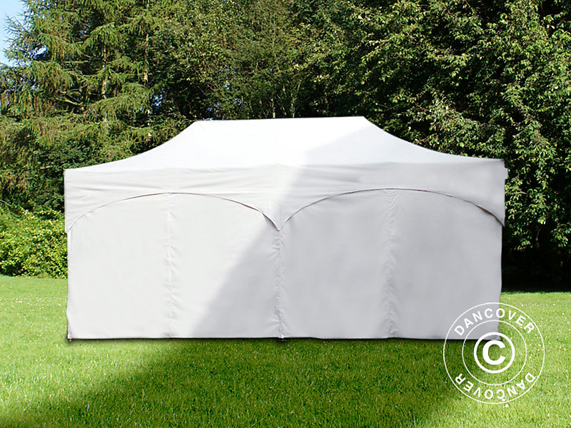 Gazebo pieghevole FleXtents PRO "Arched" 3x6m Bianco, inclusi 6 fianchi