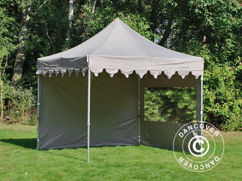 Tente Pliante FleXtents PRO "Morocco" 3x3m Latte, avec 4 cotés