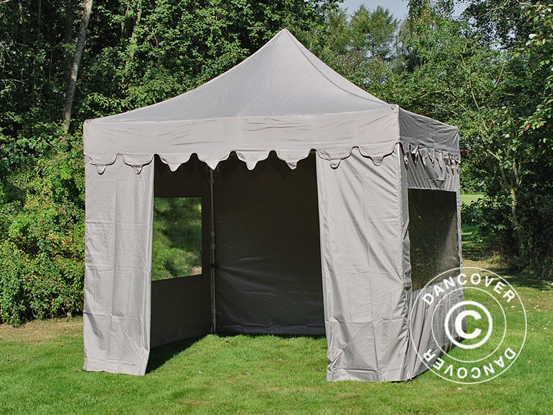 Tente Pliante FleXtents PRO "Morocco" 3x3m Latte, avec 4 cotés