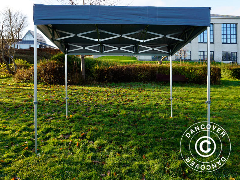 Tenda Dobrável FleXtents PRO Trapezo 3x3m Cinza, incl. 4 paredes laterais