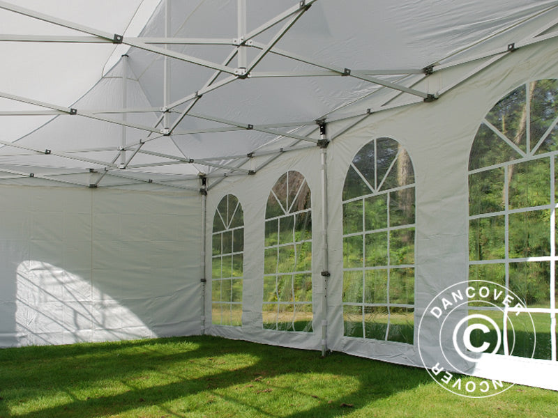 Gazebo pieghevole FleXtents PRO Vintage Style 3x6m Bianco, inclusi 6 fianchi