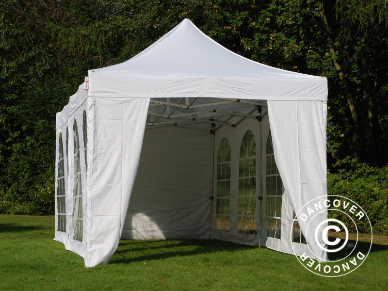 Tente pliante FleXtents Xtreme 50 Vintage Style 3x6m Blanc, avec 6 cotés