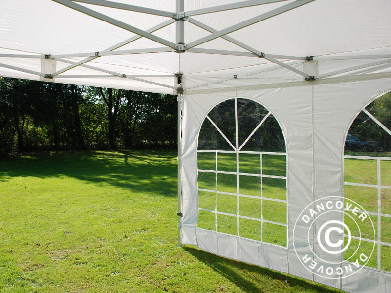 Pop up gazebo FleXtents PRO Vintage Style 4x4 m White, incl. 4 sidewalls