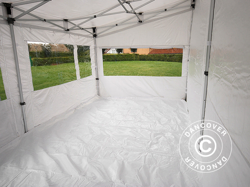 Vouwtent FleXtents PRO Trapezo 3x6m Wit, inkl. 4 Zijwanden