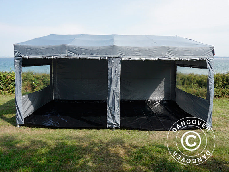 Carpa plegable FleXtents PRO Trapezo 3x6m Gris, Incl. 4 lados