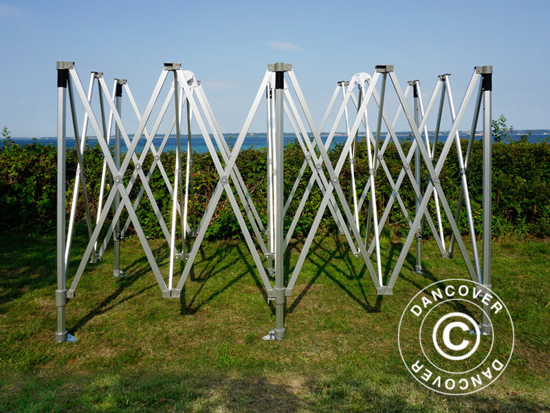 Pop up gazebo FleXtents PRO Trapezo 3x6 m Grey, incl. 4 sidewalls