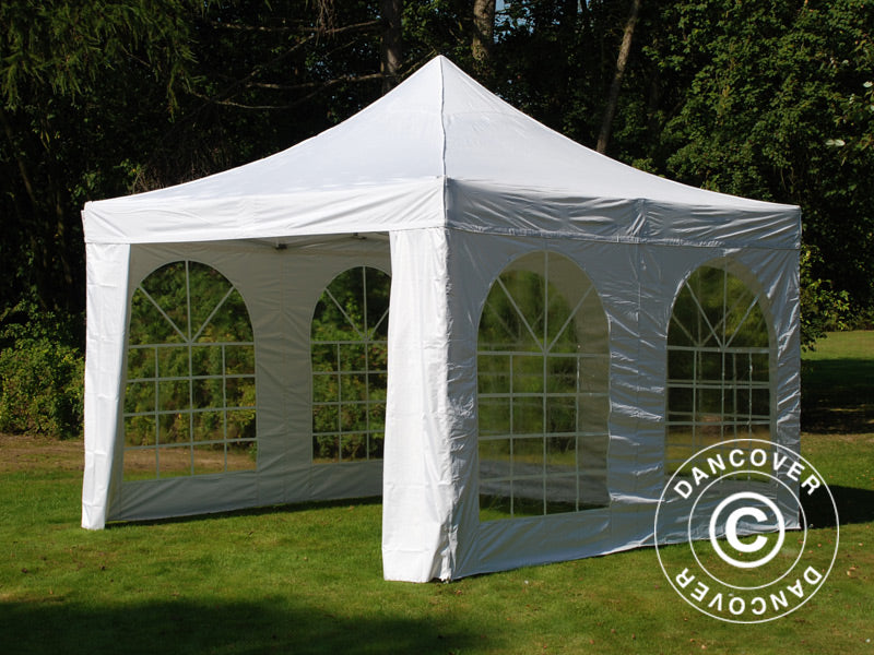Pop up gazebo FleXtents Xtreme 50 Vintage Style 4x4 m White, incl. 4 sidewalls