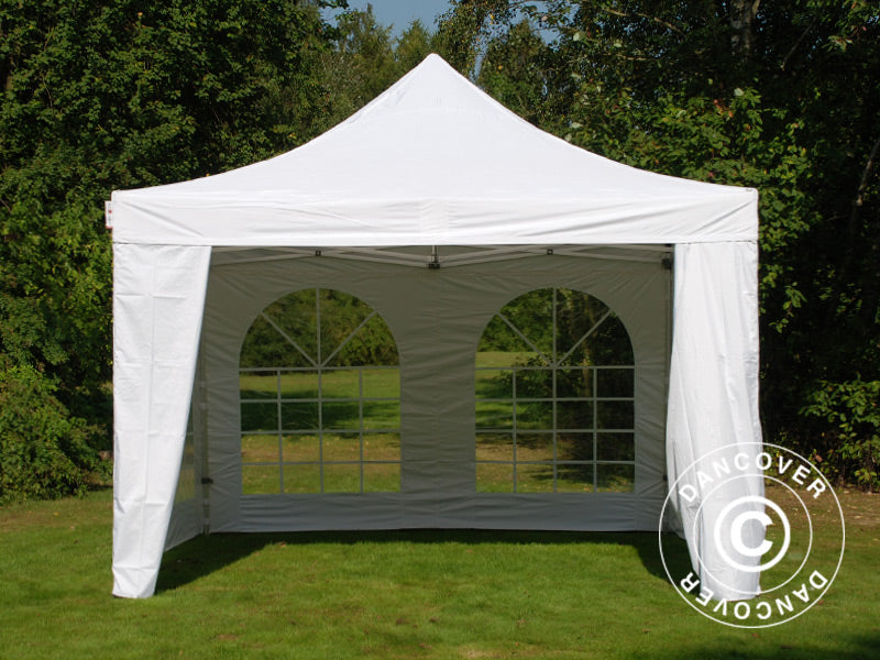 Pop up gazebo FleXtents Xtreme 50 Vintage Style 4x4 m White, incl. 4 sidewalls