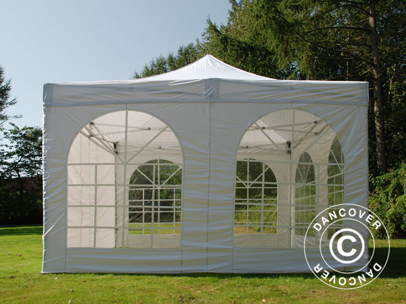 Pop up gazebo FleXtents Xtreme 50 Vintage Style 4x4 m White, incl. 4 sidewalls