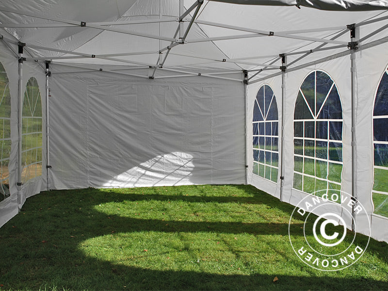 Tente pliante FleXtents Xtreme 50 Vintage Style  4x6m Blanc, avec 8 cotés