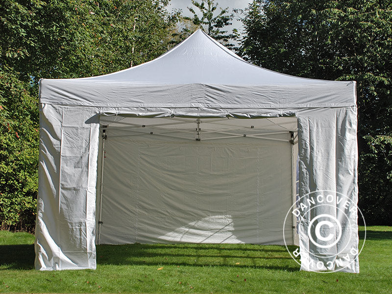Pop up gazebo FleXtents Xtreme 50 Vintage Style 4x6 m White, incl. 8 sidewalls