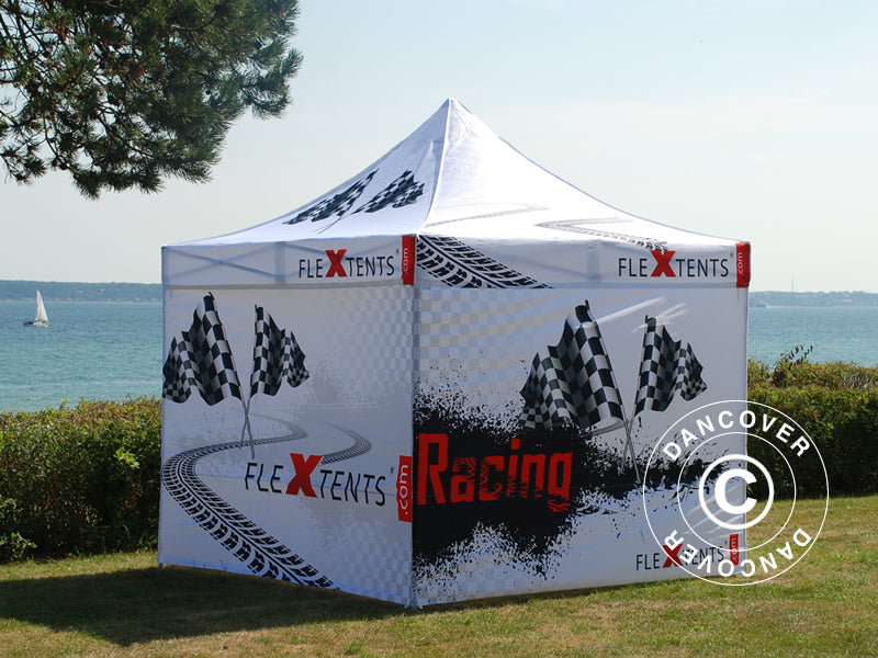 Brzo sklopivi paviljon FleXtents Xtreme 50 Racing 3x3m Bijela, Ograničenom Izdanju