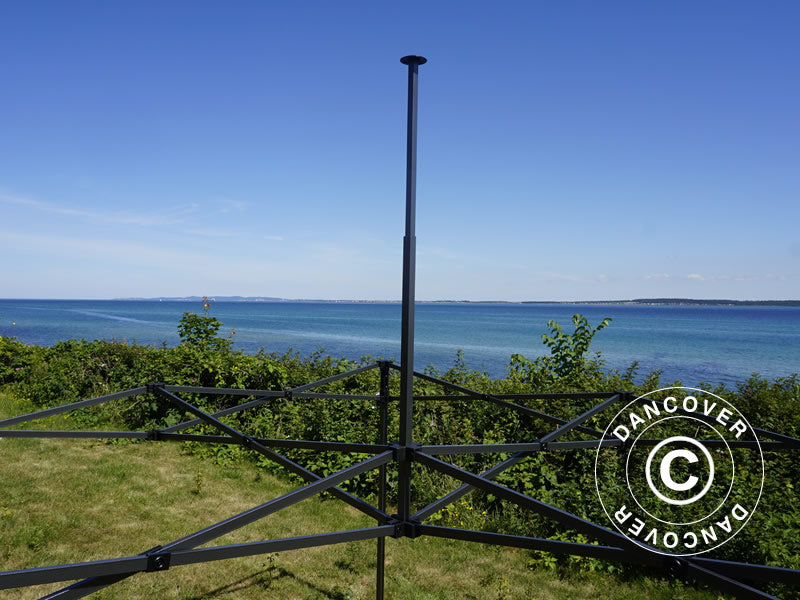 Pikateltta FleXtents Basic v.3, 3x6m Musta, sis. 4 sivuseinää