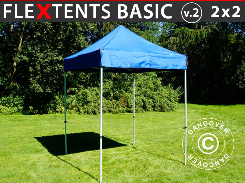Saliekamā nojume FleXtents Basic v.2, 2x2m Zils