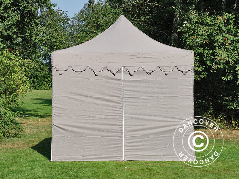 Faltzelt FleXtents PRO Steel "Morocco" 3x3m Latte, mit 4 Seitenwänden