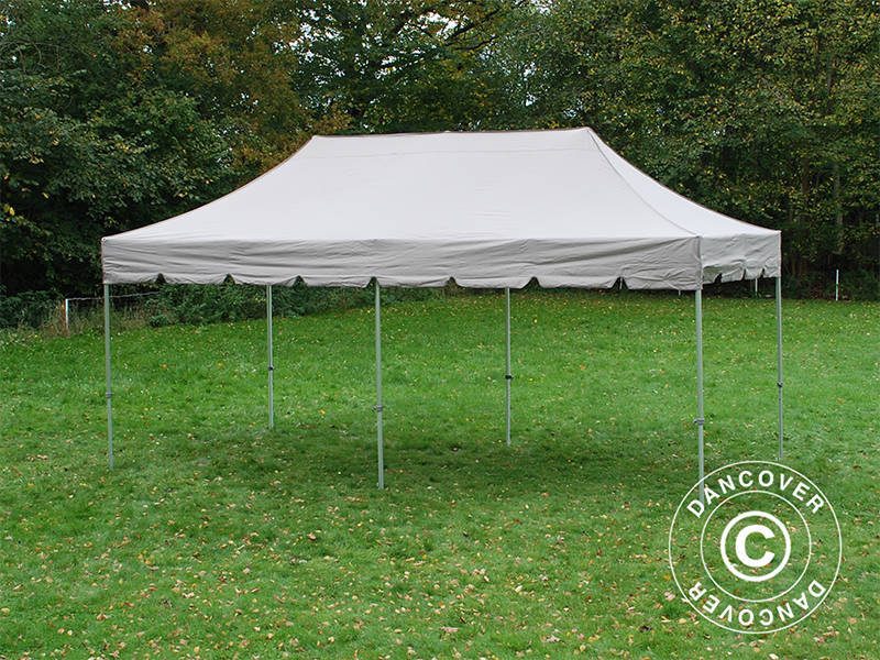 Pop up gazebo FleXtents PRO Steel "Peaked" 4x8 m Latte