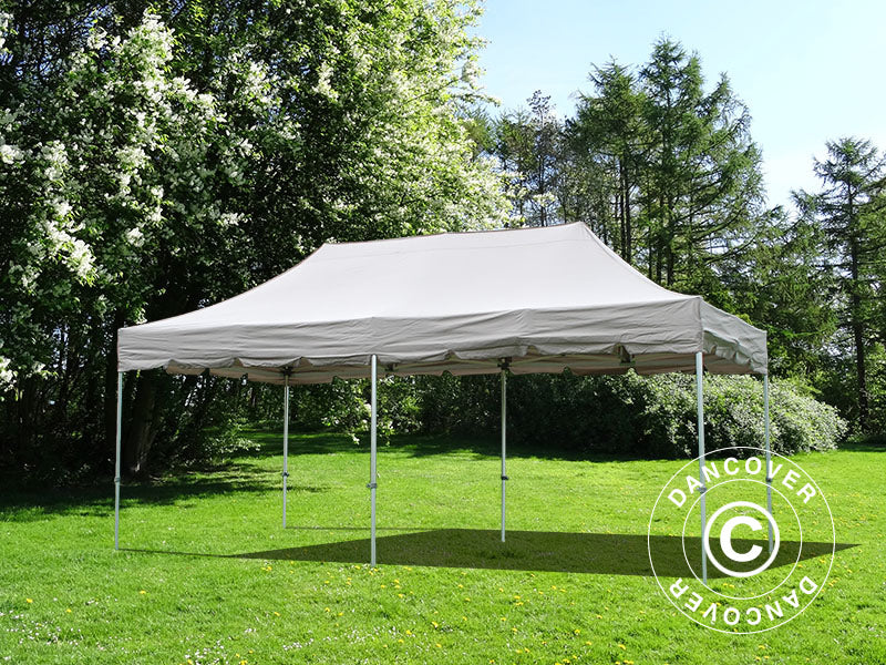 Pop up gazebo FleXtents PRO Steel "Peaked" 4x8 m Latte
