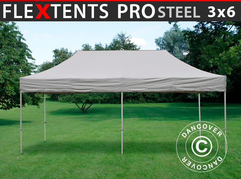 Faltzelt FleXtents PRO Steel 3x6m Latte