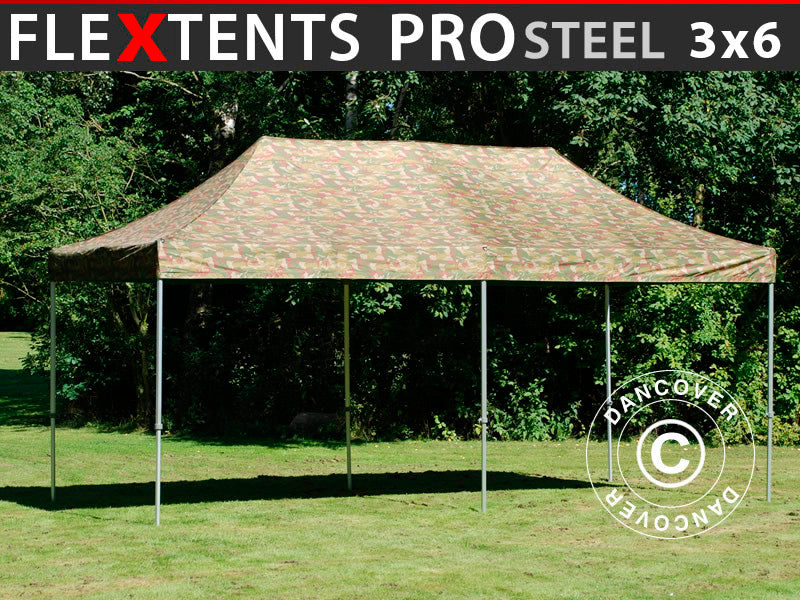 Faltzelt FleXtents PRO Steel 3x6m Camouflage