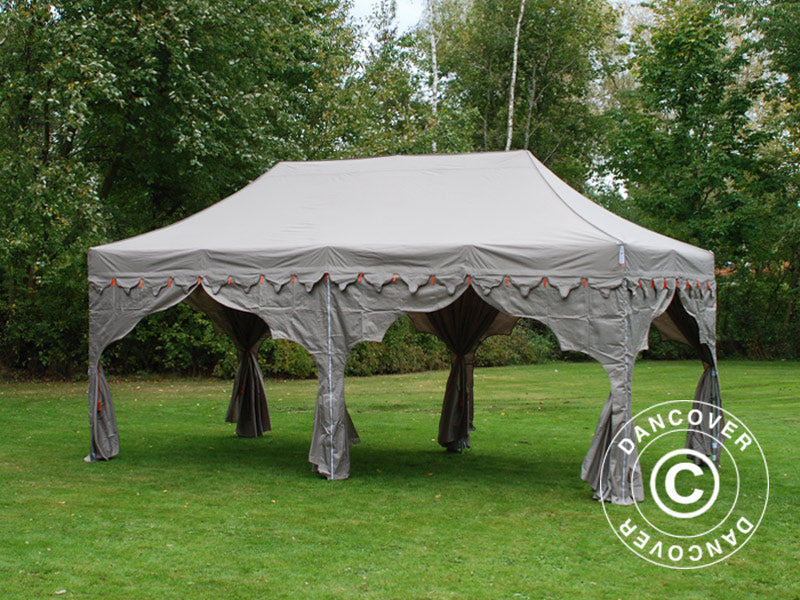 Pop up gazebo FleXtents PRO Steel "Raj" 3x6 m Latte/Orange