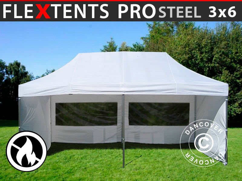 Flext. Pro Steel 3x6m White Top+Fra+SWK B1 YU+GL