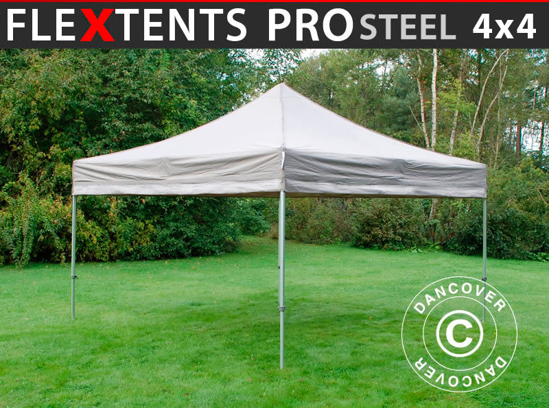 Faltzelt FleXtents PRO Steel 4x4m Latte