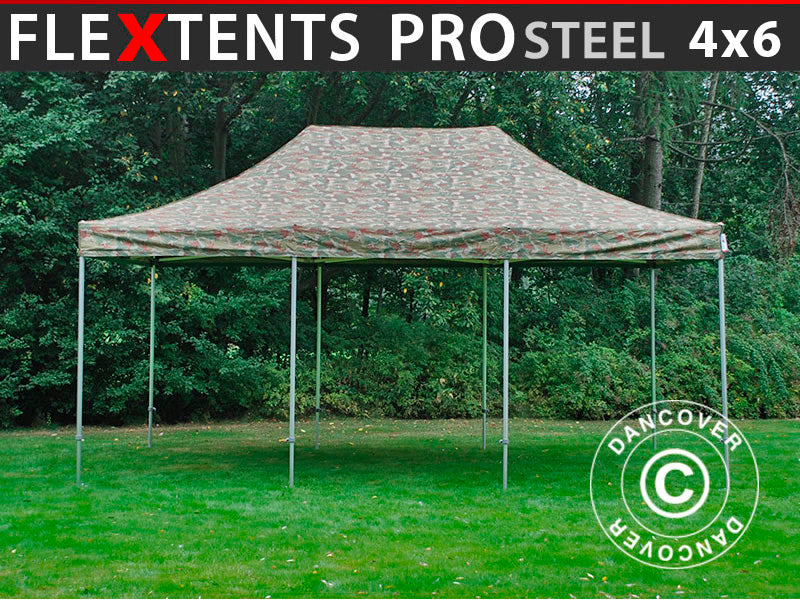 Brzo sklopivi paviljon FleXtents PRO Steel 4x6m Maskirna