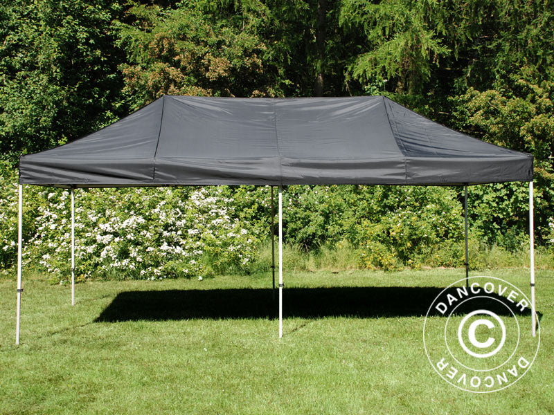 Brzo sklopivi paviljon FleXtents Steel 3x6m Crna