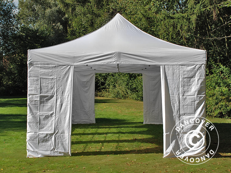 Carpa plegable FleXtents Steel 4x8m Blanco, Incl. 4 lados