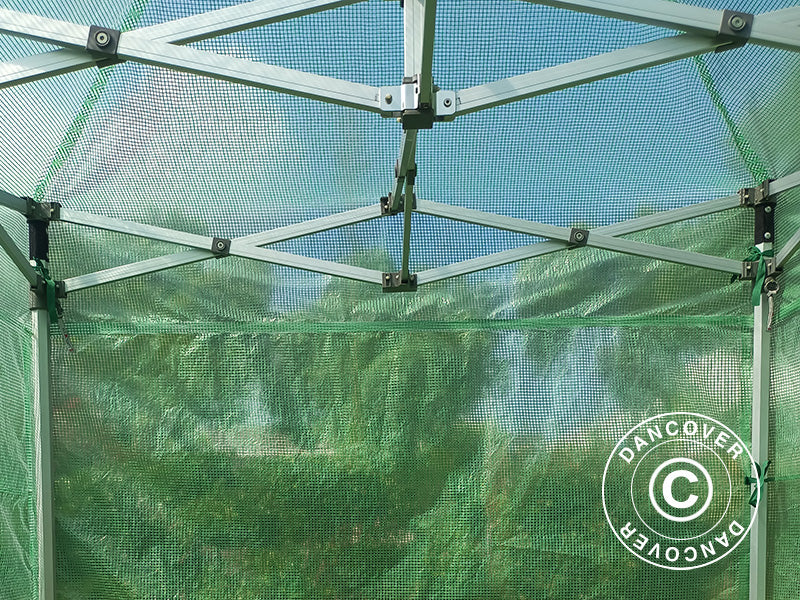 Serre FleX 2x2m, PE, Transparent/Vert