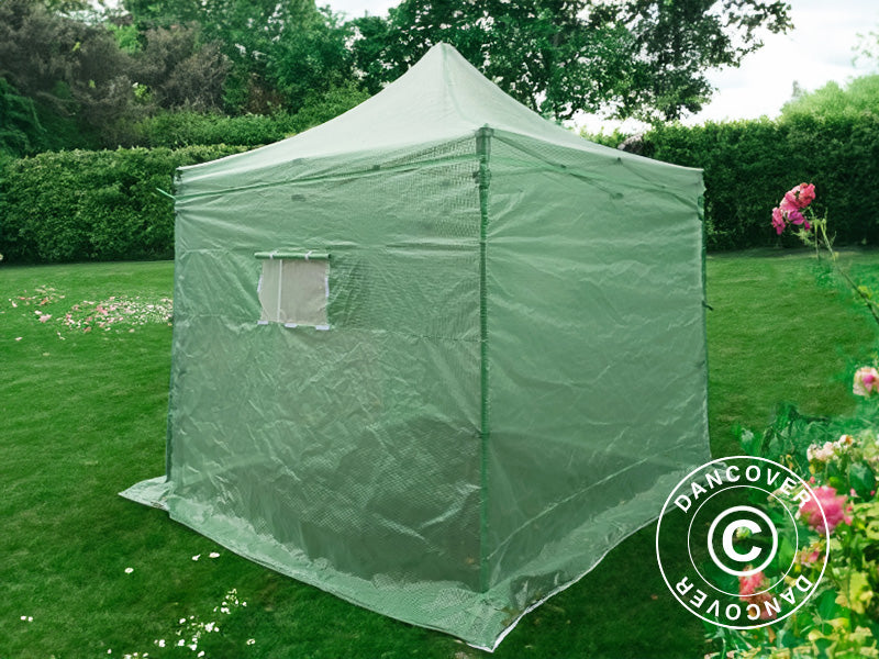 Broeikas FleX 3x3m, PE, Transparant/Groen