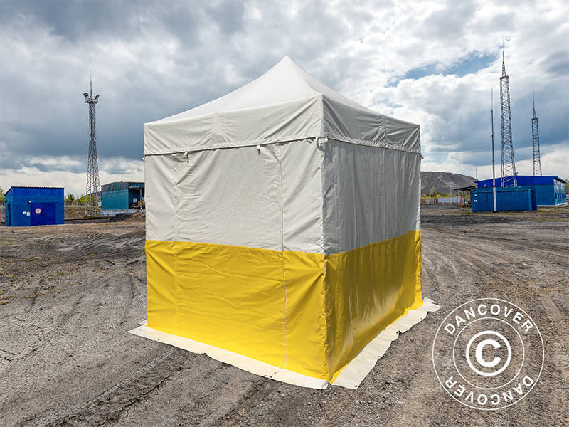 Pikateltta FleXtents® PRO 2,5x2,5m, PVC, Työteltta, Palonestokäsitelty, sis. 4 sivuseinää