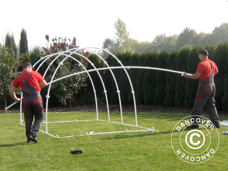 Polytunnel Greenhouse 130, 2.2x4x1.9 m, 8.8 m², Transparent