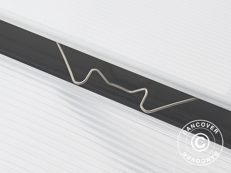 Staklenik Polikarbonat 5,89m², 1,9x3,1x2,05m s bazom, Crni