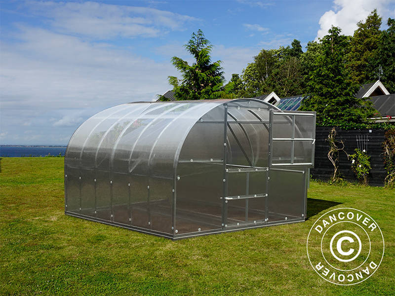 Serre polycarbonate TITAN Arch 320, 12m², 3x4m, Argent